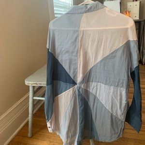 Free people button up, long blouse.